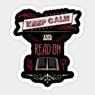 Keep Calm and Read On Vintage RC08 Sticker